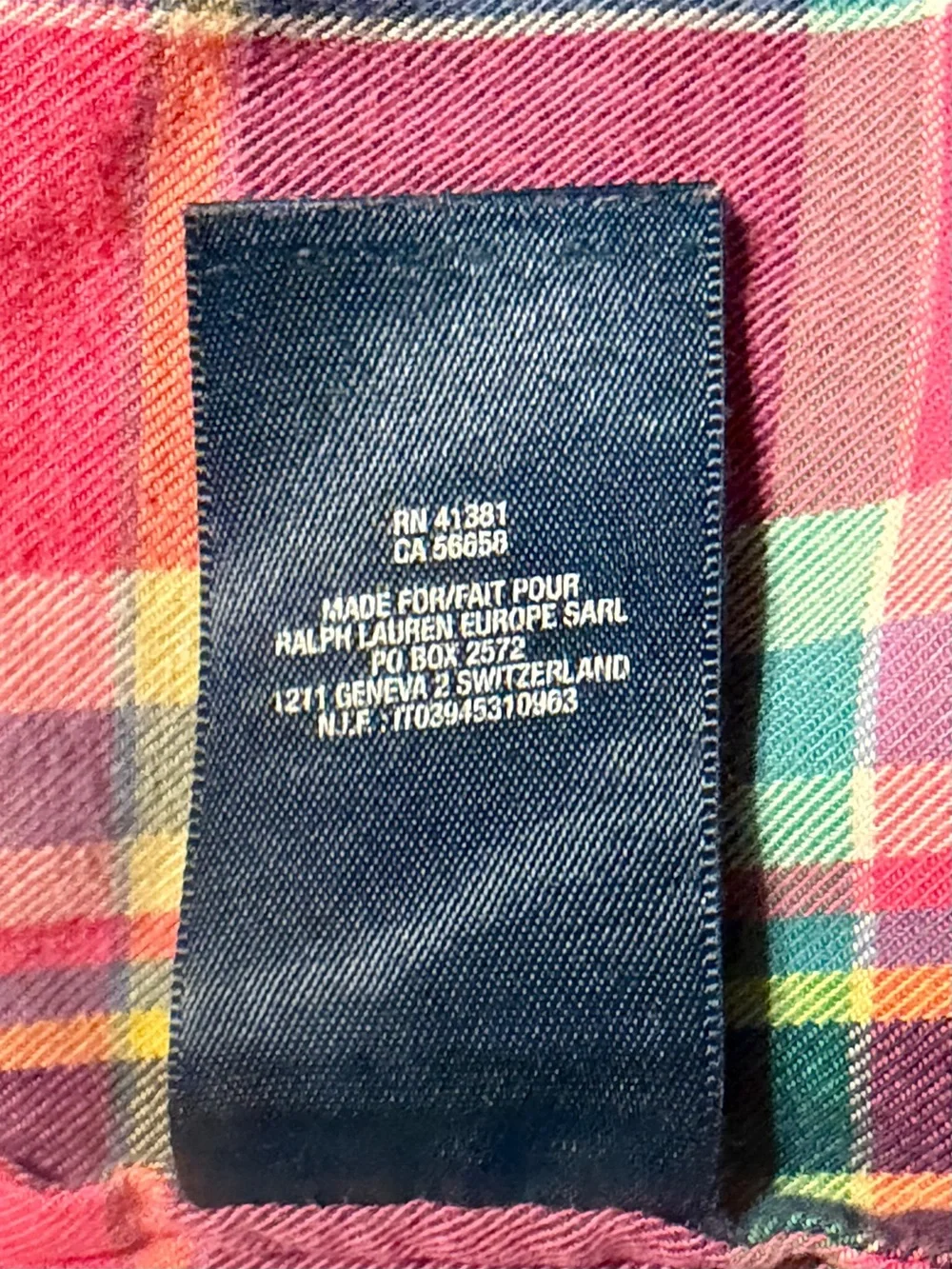 Ralph Lauren Girls' Pink Multi-Color Plaid Ruffle Button-Down Shirt